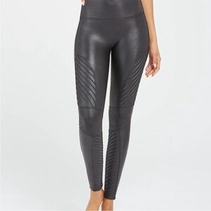 Spanx Moto Faux Leather Leggings